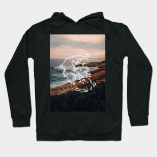 Greece Country Map | Luminous Landscapes Hoodie